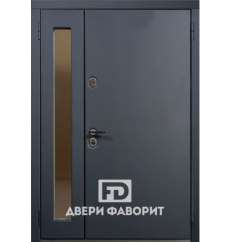дверь для двух квартир с боковой вставкой