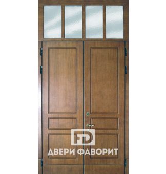 дверь с верхней вставкой на две квартиры