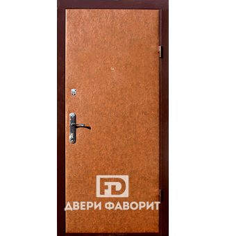 металлическая недорогая дверь с отделкой винилискожа с двух сторон