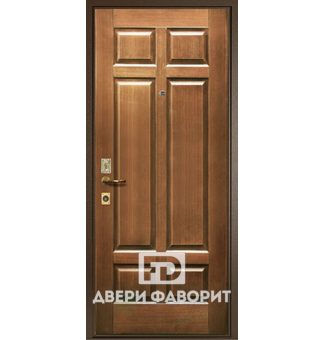 металлическая уличная дверь с филенчатым мдф от производителя